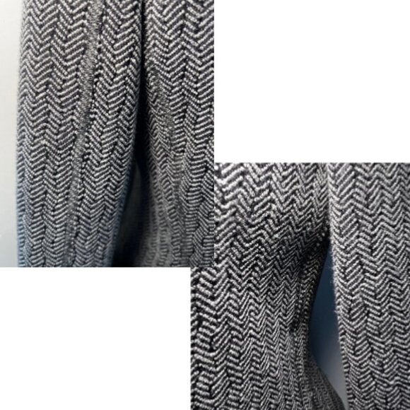 ARMANI COLLEZIONI Wool Herringbone Blazer Jacket Asymmetrical Buttons Size 4 - Picture 14 of 16